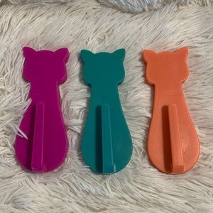 Colorful Cat Lady Hooks (Set of 3)